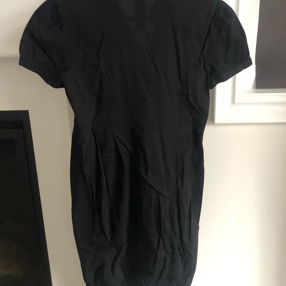 Theory black linen designer dress sz 4 NWT - Picture 3 of 4